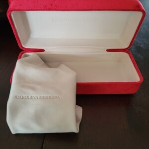 Carolina Herrera Red Velvet Sunglasses Case